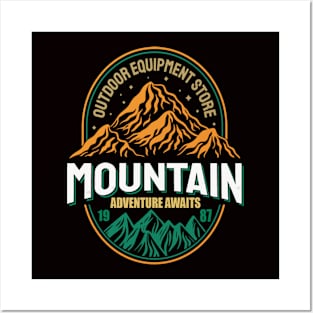 vintage mountain 1987 Posters and Art